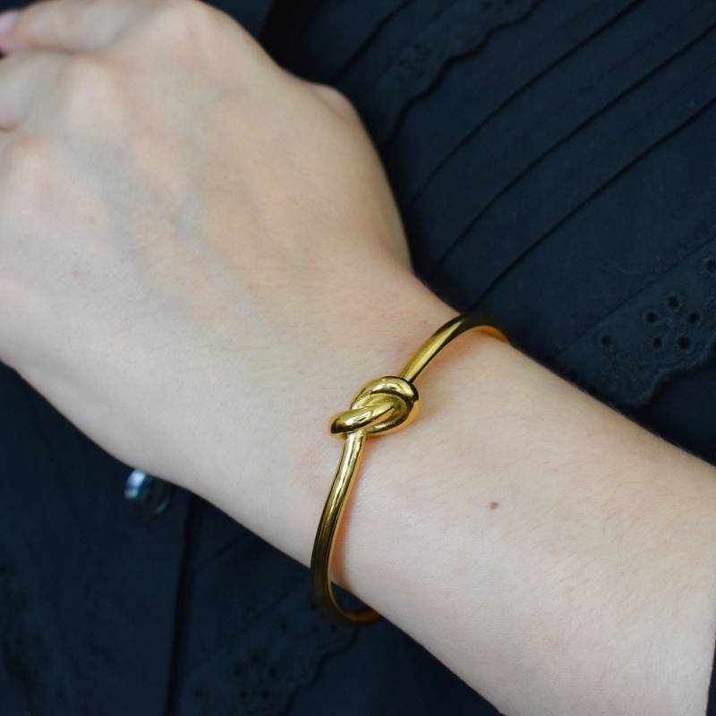 Pulsera Rígida Ajustable Con Nudo