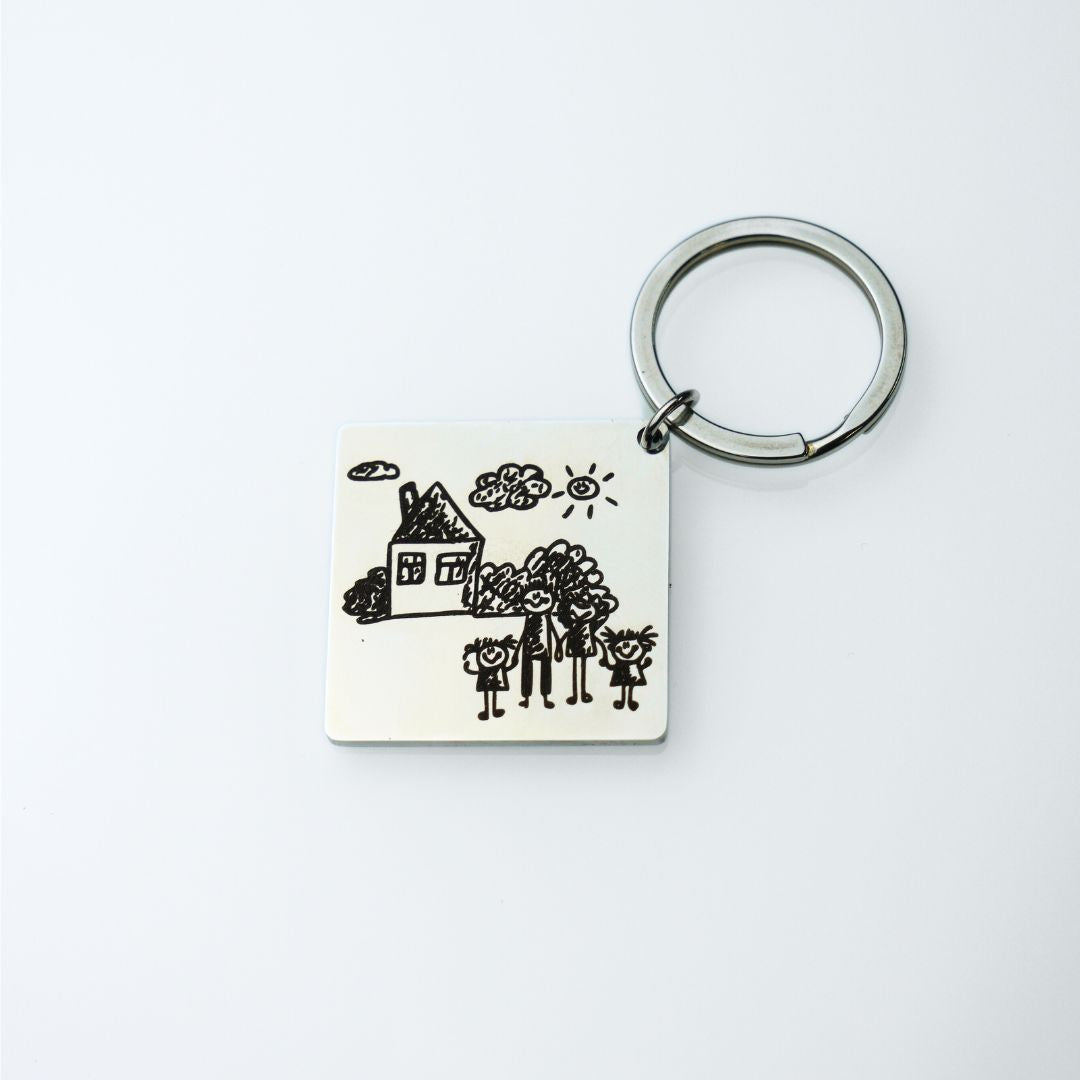 Portachiavi Personalizzato con Disegno Bambino inciso