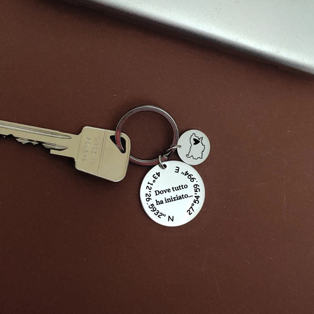 Portachiavi Tondo con Incisione