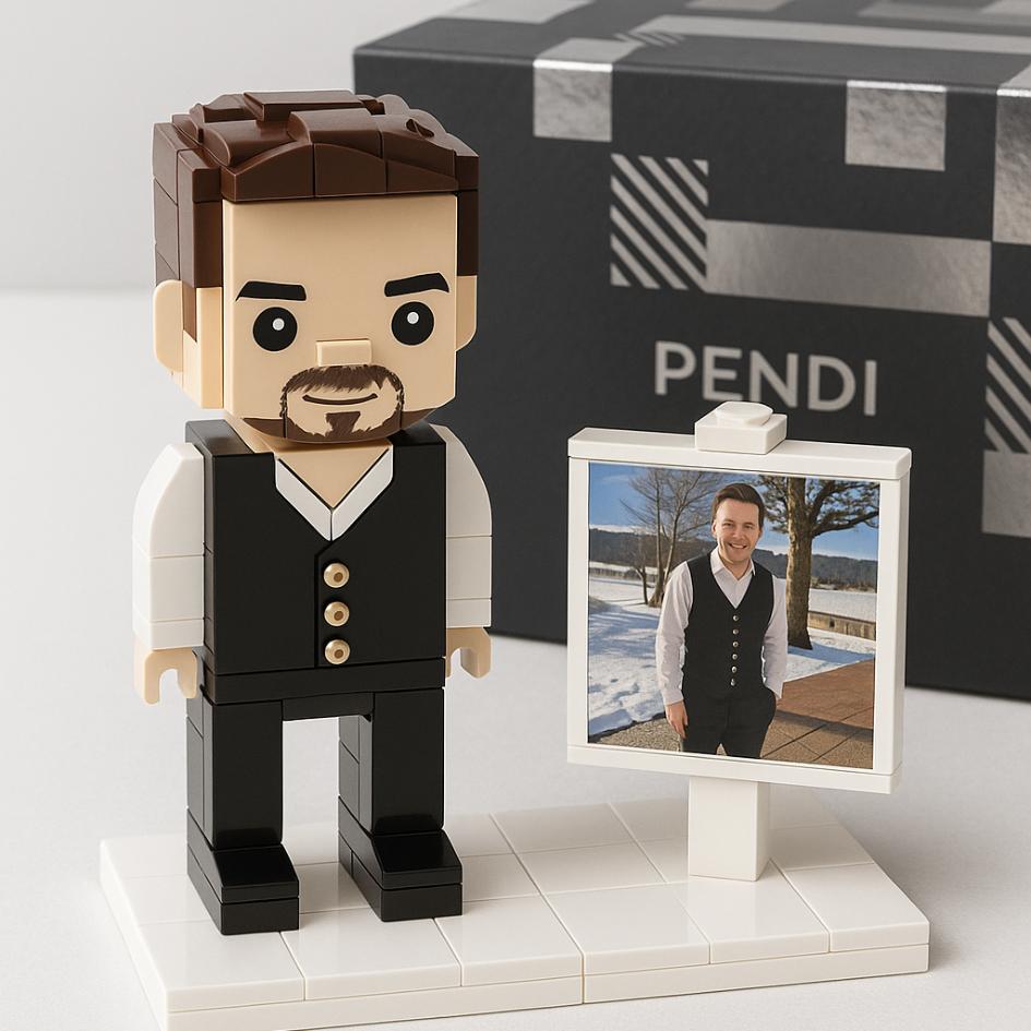 Gepersonaliseerd Portret met Bouwsteentjes (1 Figuur)