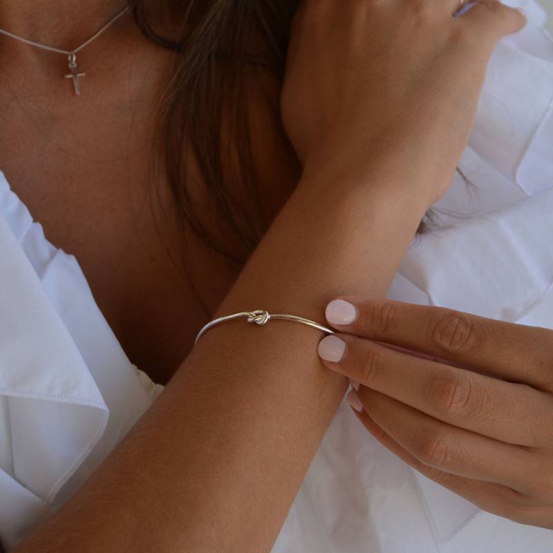 Bracciale Rigido Regolabile Con Nodo