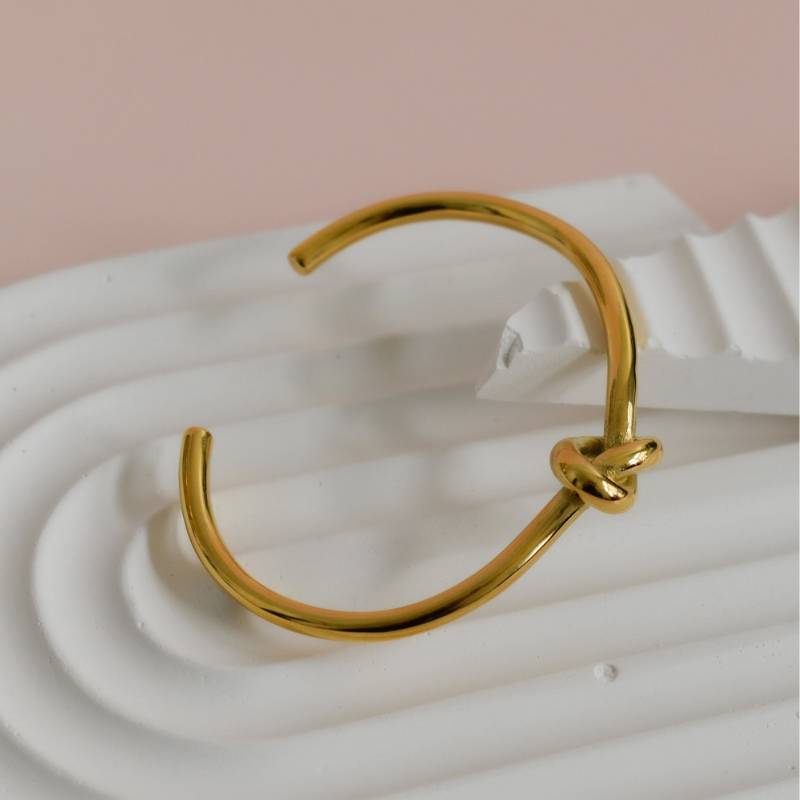 Bracciale Rigido Regolabile Con Nodo