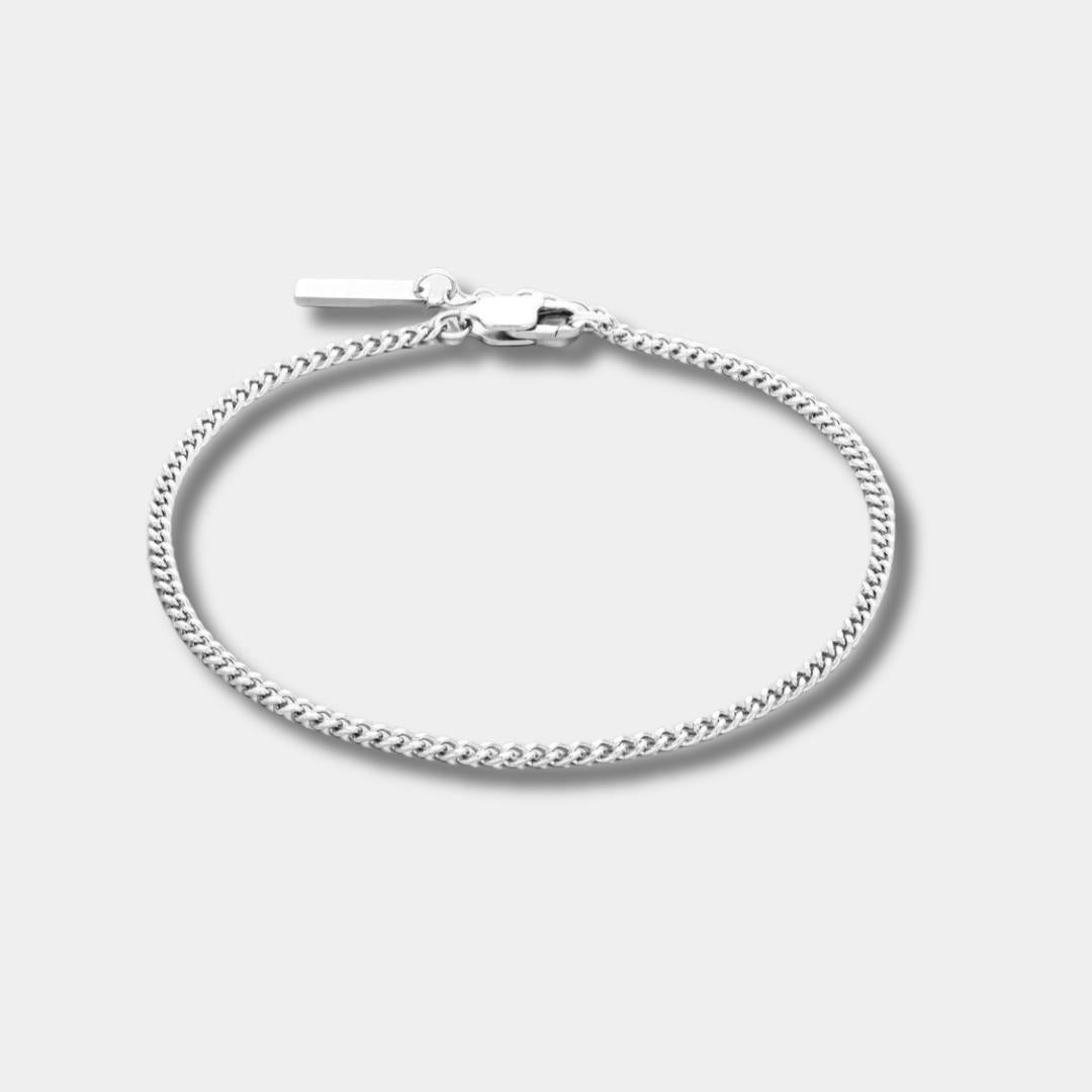 Bracciale Design Minimal Cubana Unisex Con Targhetta Incisa