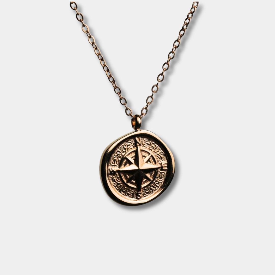 Colar Personalizado Com Medalha Rosa dos Ventos