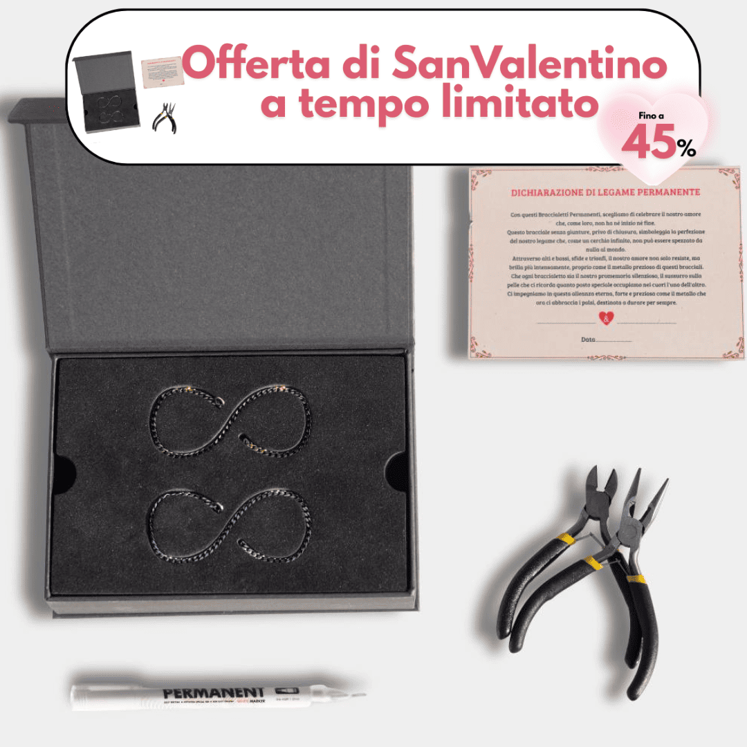 Bracciali Permanenti "Per Sempre" Kit Completo per Coppie e Amici
