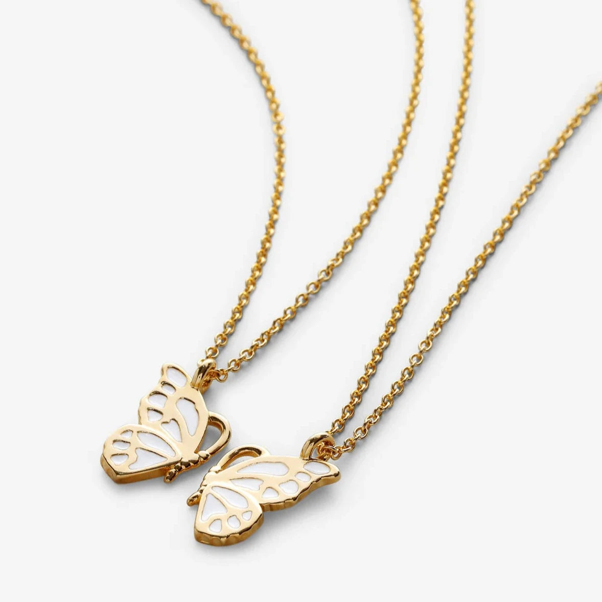 2 Butterfly Necklaces 