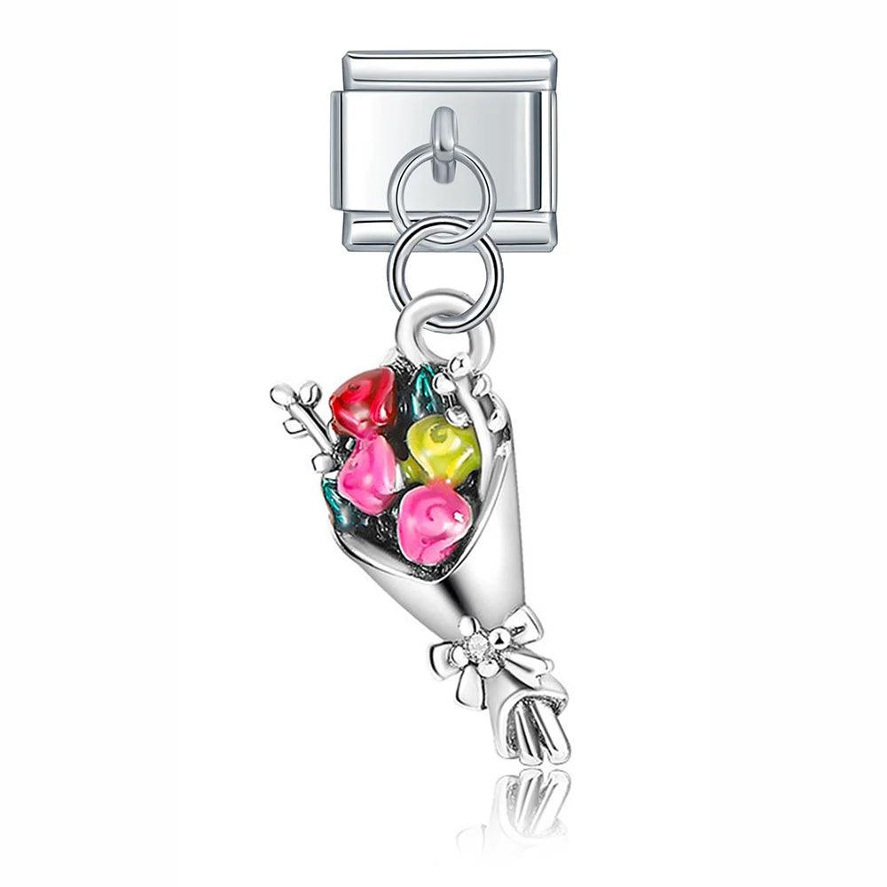 Charm - Mazzetti di Fiori, su Argento