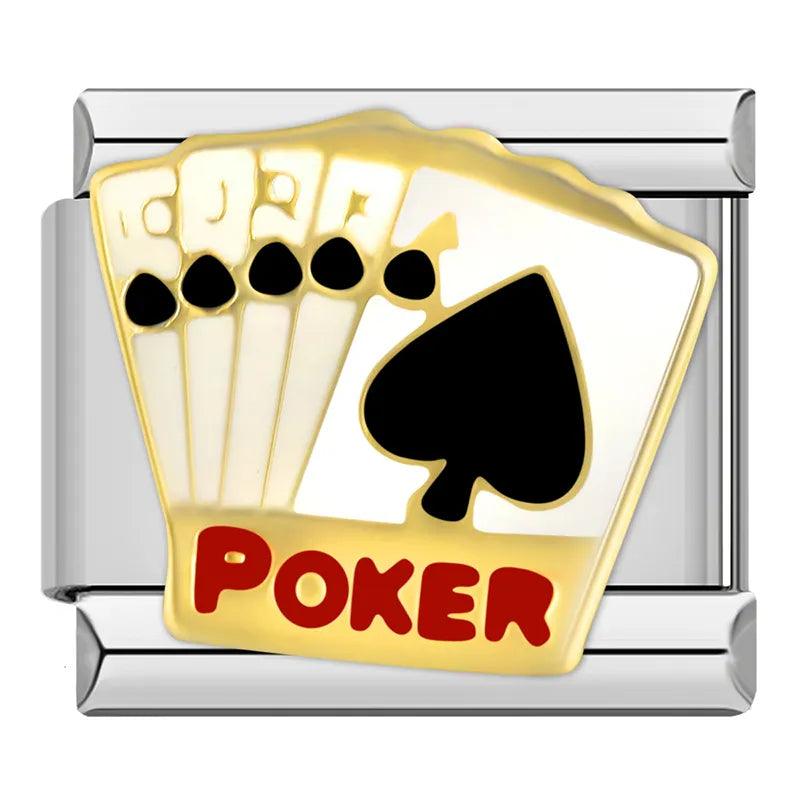 Charm - Giochi di carte, poker, su argento