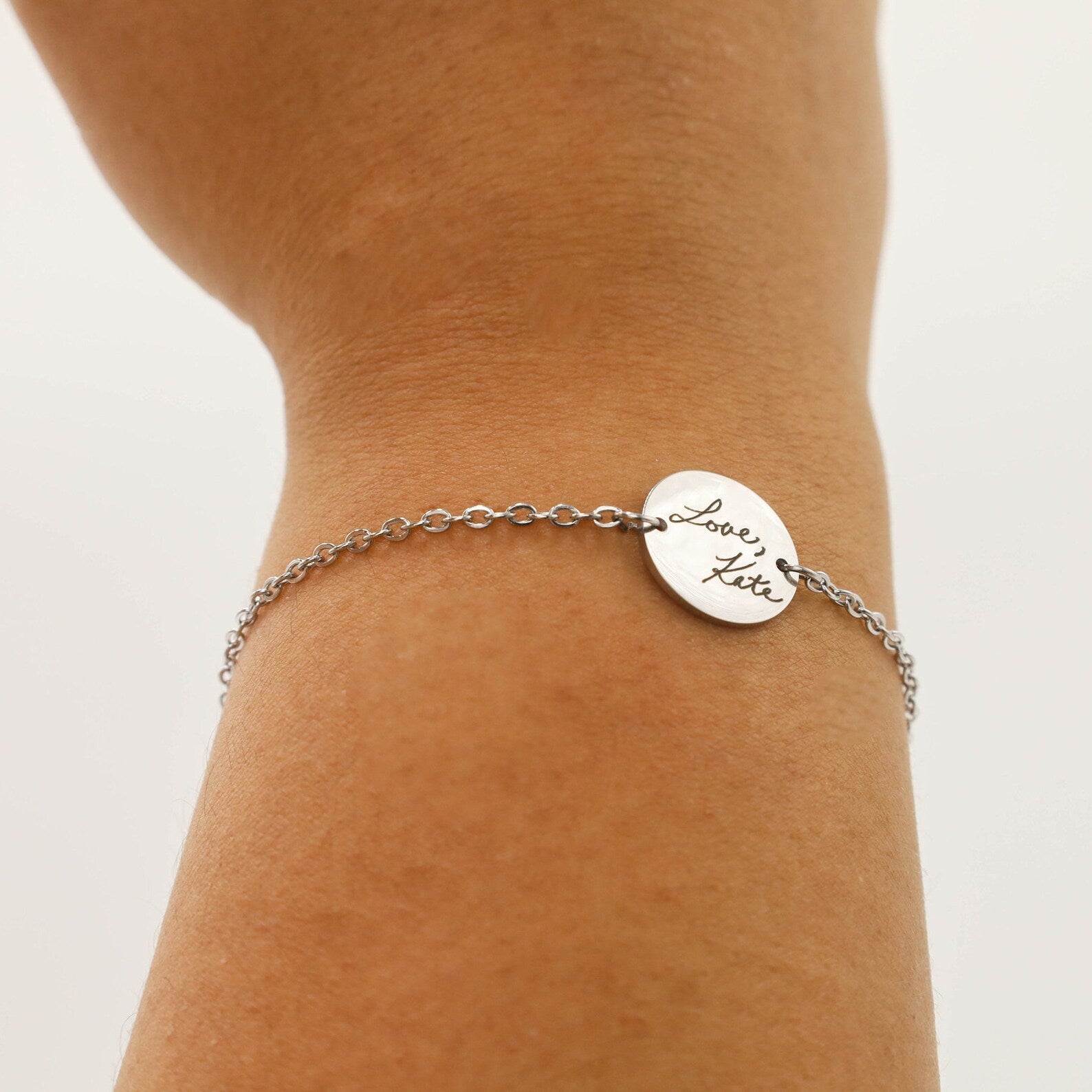 Colar personalizado com gravura dedicatória manuscrita