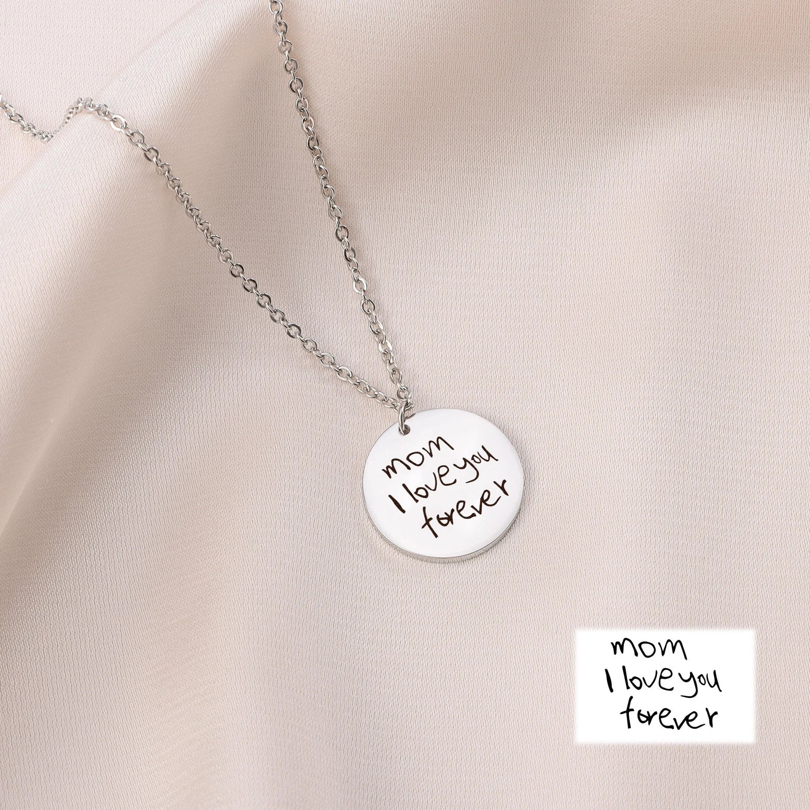 Colar personalizado com gravura dedicatória manuscrita