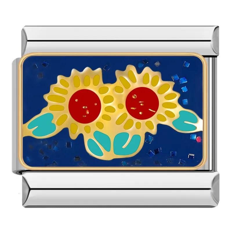 Charm - Coppia di girasoli di notte