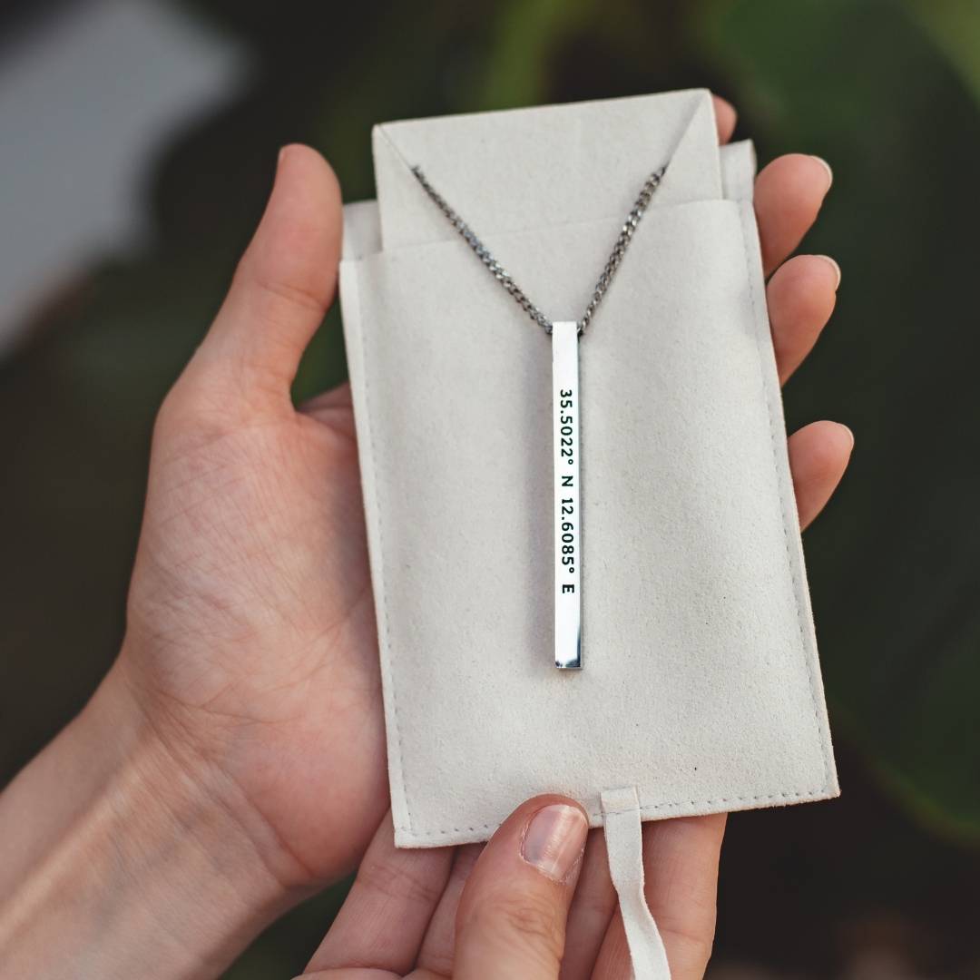 Collane Con Medaglione Per Ceneri Di Cremazione, Collane Con Barra - Foto 14